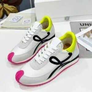 Loewe Flow Runner Sneakers White Pink Shoes